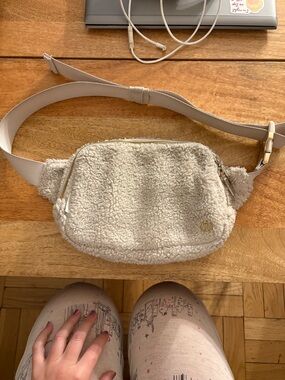 Lululemon Shearling Crossbody Belt Bag - Cream